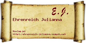 Ehrenreich Julianna névjegykártya